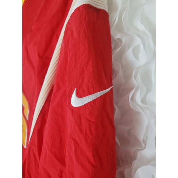 Men's XL Nike Red Kansas City Chiefs Sideline Athletic Stack V-Neck Pullover - Picture 6 of 9